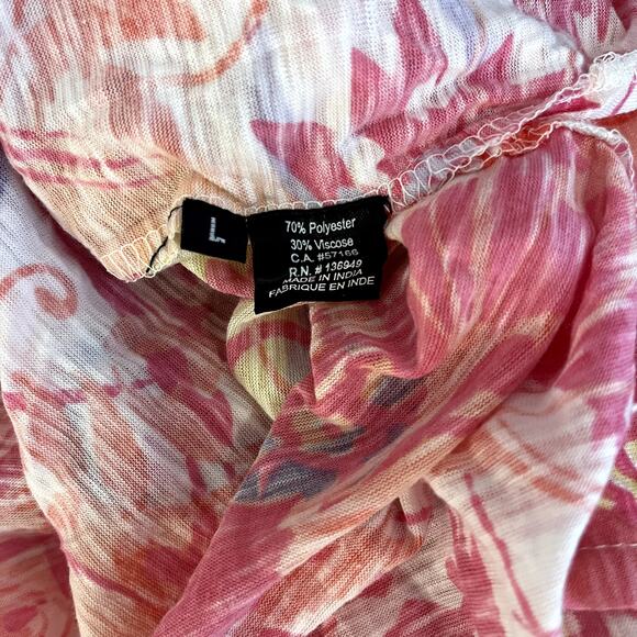 Tango Mango Pink Peach NEW NWT Wire Collar Tunic Top Size Large - Picture 9 of 10